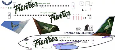 Frontier Boeing 737-200 Goose & Heron Pointerdog7 Decals For Airfix 1/144 Kit • $10