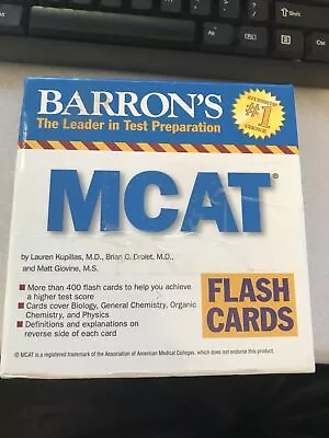 Barron's MCAT Flash Cards Kupillas Drolet Giovine Over 400 Cards 2010 • $6