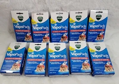 10 Packs Of 12 Vicks Menthol Vapors Scent Pad Replacements • $105