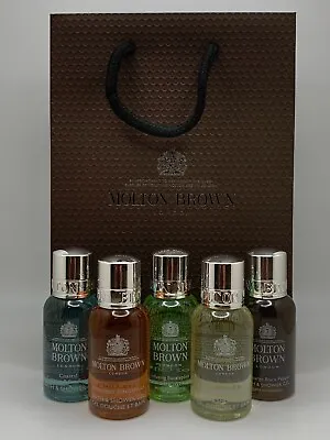 Molton Brown Men's Shower Gel Gift Set (5 X 30ml Bottles & Gift Bag) - NEW • £12