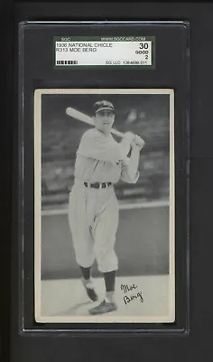 1936 R313 National Chicle Moe Berg Boston Red Sox SGC Graded • $389.99