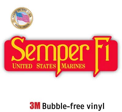 Semper Fi USMC Marine Corps Car Truck Laptop Wall Window Decal MADE IN USA • $2.99