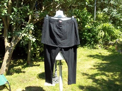 £6.99 • Buy Joe Browns Black Leggings With A Mini Skirt Over  100% Cotton - Size 24 New