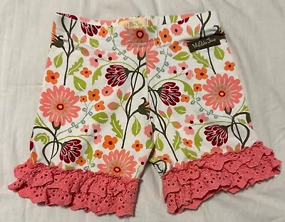 Matilda Jane Crystal Cove Shorties EUC Girls Happy And Free Floral Shorts Size 4 • $29.99