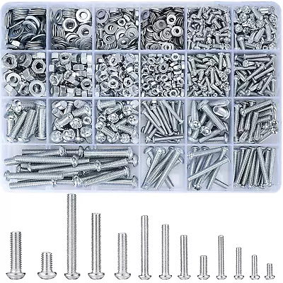 1080 Pcs Screws Bolts And Nuts Assortment Kit Metric Machine Screws And Nuts An • $20.85