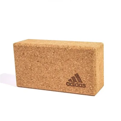 Adidas Cork Yoga Block Pilates Brick Stretch Exercise Poses Balance Workout Prop • £15.99