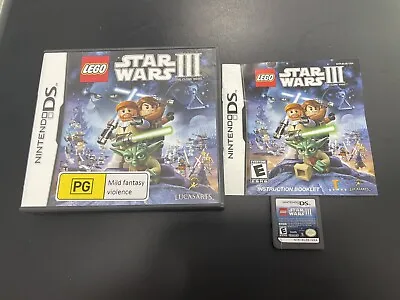Lego Star Wars III : The Clone Wars - Nintendo DS Game - COMPLETE WITH MANUAL • $13.99