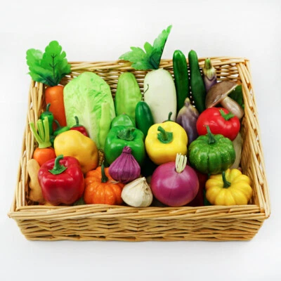 £3.11 • Buy Artificial Fruits Foods Vegetables Fake Cucumber Chili Pepper Home Decoration