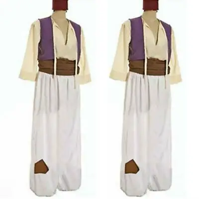 Men's Adult Arabian Prince Aladdin Genie Fancy Dress Roleplay Costume Outfits • £39.83
