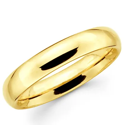 Solid 10K Yellow Gold 2mm 3mm 4mm 5mm 6mm Comfort Fit MenWomen Wedding Band Ring • $150.60