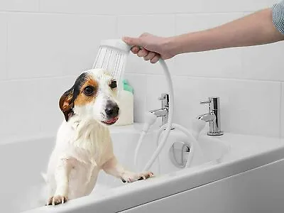 £6.99 • Buy Double Tap Shower Spray Hose Bath Sink Attachment Head Lunar Washing Wide Push