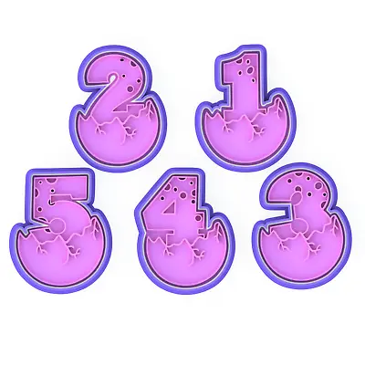 $12.95 • Buy Dinosaur Egg Numbers  Cookie Cutter & Stamp Embosser Set