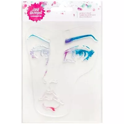 Large Face Jane Davenport Clear Acrylic Stamp Set 376687 NEW! • $5.99