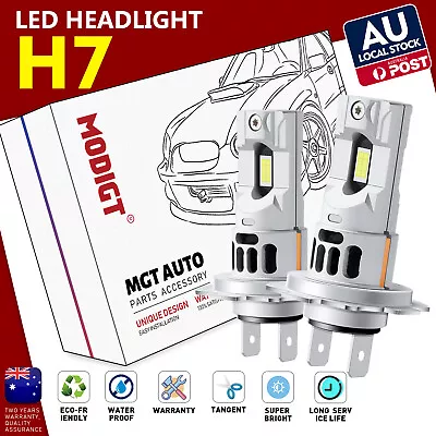 H7 LED Headlight Globes Low Beam White 6500K Bulbs For Hyundai Elantra 2000-2010 • $40.86