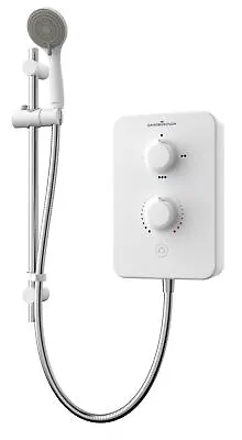 Gainsborough Slim Duo 10.5kW Electric Shower White 3 Spray Head Handset Bathroom • £126.46