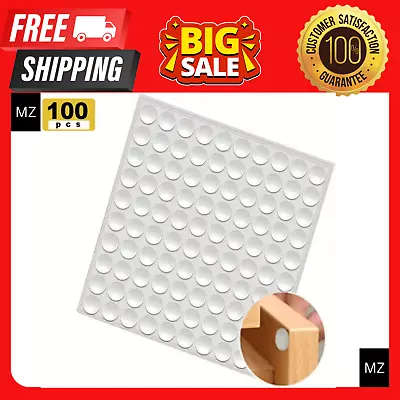 100pcs Drawer Rubber Bumpers Pads Clear Cabinet Door Dots Self Adhesive Feet • $5.99
