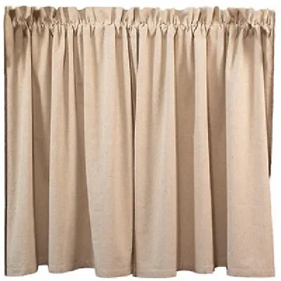 New Primitive Farmhouse Cream NATURAL HOMESPUN MUSLIN TIERS Cafe Curtains 24  • $29.99