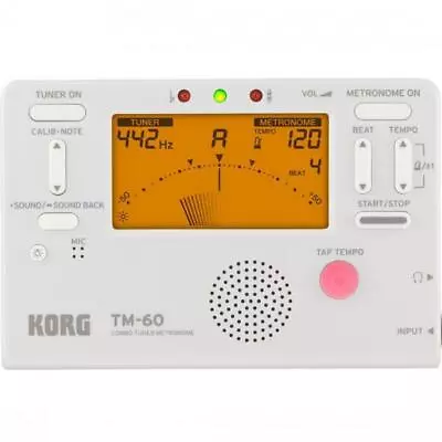 Korg TM60WH Advanced Tuner Combo White • $48.95