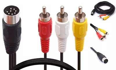 Din 8 Pin To 3RCA Cable 8Pin Din Male Plug To 3-RCA 3*RCA Male 3 M / 9.8 FT • $23.02