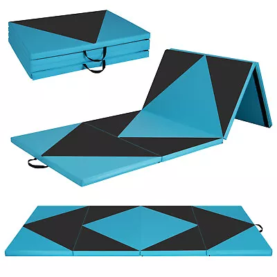 10' X 4' X 2  Folding Exercise Mat W/ Hook & Loop Fasteners & Carrying Handles • $109.99