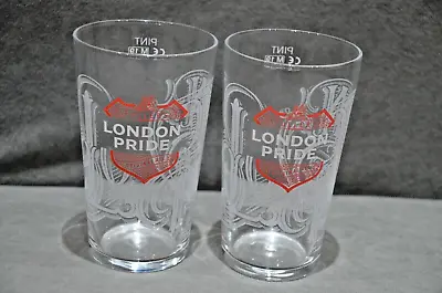 Pair Fuller's London Pride Original Ale Beer Bitter Pint Glass 20fl Oz M19 • £13