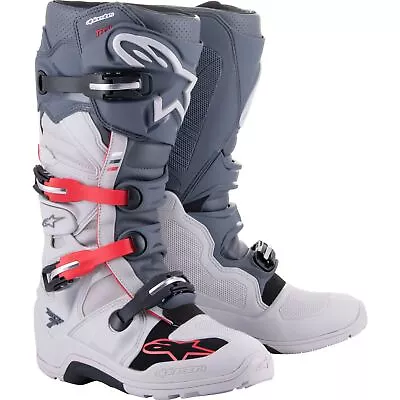 Tech 7 Enduro Boots - Light Gray/Gray/Bright Red - US Size 12 2012114-9204-12 • $459.95