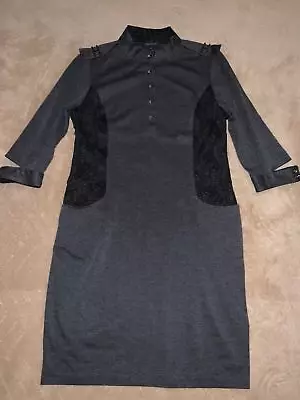 Vtg Nadine Black 3/4 Sleeve Pocket Lace Dress Size XXL C02 • $29.99