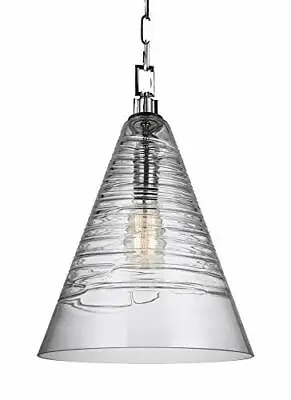 Murray Feiss P1445CH Elmore Pendant 1 Light Chrome Finish With Clear Glass • $109.95
