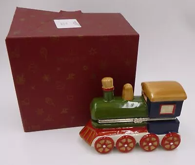 Villeroy & Boch Porcelain Christmas Train Christmas Toys Tinket Box MIB • $35