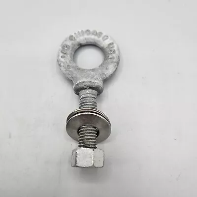 Chicago Hardware Galvanized Eye Bolt 1/2  Nut Stainless Washers (M25) • $12