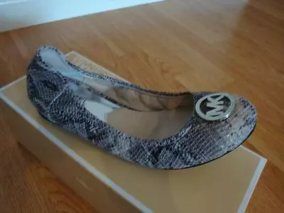 NIB Women Michael Kors Fulton Quilted Embossed Leather Loafer Flat DARK SAND 6 • $89
