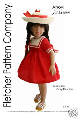 $10.95 • Buy Ahoy! Dress Doll Clothes Sewing Pattern For Leeann 