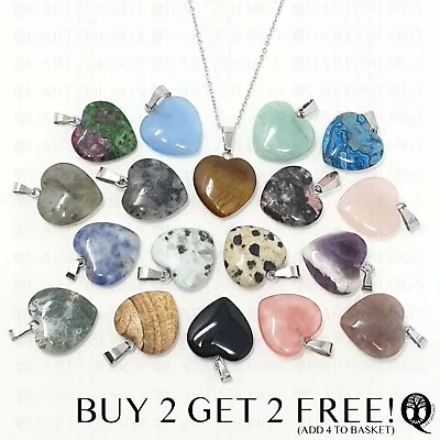 £3.99 • Buy Love Heart Chakra Necklace Healing Quartz Reiki Crystal Point Cut Pendant Chain