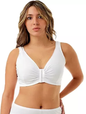 Double Mastectomy Bra With Molded Pad Inserts - Cotton Adjustable MADE IN USA  • $39.99