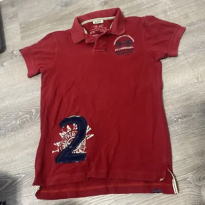 LA MARTINA Buenos Aires #2 Polo Red Slim Fit Shirt Small • $17.46