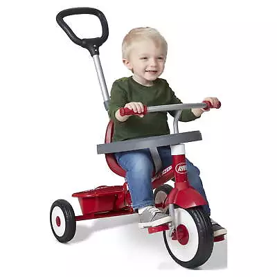 3-in-1 Stroll 'N Trike Grows With Child Red Tricycle For Girls And Boys • $68.83