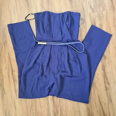 $38.75 • Buy Forever New 6 Blue Strapless Jumpsuit Dress | Blue Tube Playsuit Romper Clothes