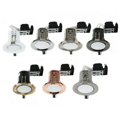 Fire Rated Recessed LED GU10 Downlight Spotlight Downlighters Ceiling Spot Light • £19.99