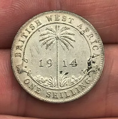 £1.20 • Buy King George V 1914 British West Africa One Shilling Coin High Grade