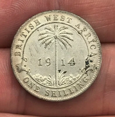 £1.20 • Buy King George V 1914 British West Africa One Shilling Coin High Grade