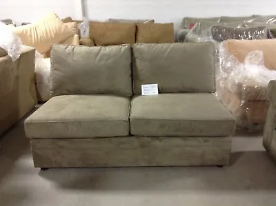 Pottery Barn Pearce Couch Sofa Sectional Pewter Everyday Suede Armless Loveseat • $749.99