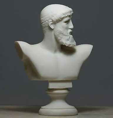 $39 • Buy Greek Roman King God ZEUS JUPITER Bust Head Handmade Statue Sculpture 6.3 In 