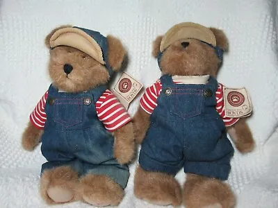 Boyds Bears From Macy's (2) Overalls Caps Red/White Shirt Style #94165MA • $20
