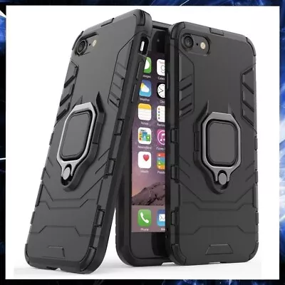 For APPLE IPHONE 8 ARMOR CASE WITH STAND RING MAGNETIC HOLDER SHOCKPROOF COVER • $14.75