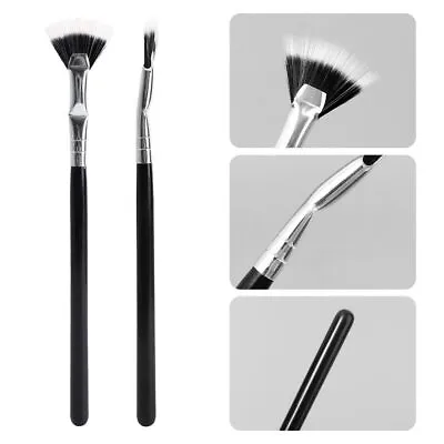 Fine Fan-shaped Eyelash Brush Angled Mascara Fan Brush Lash Wand Brush   Beauty • £2.53