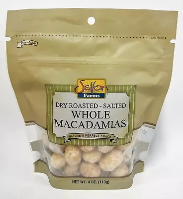 Macadamia Nuts Dry Roasted Salted | Whole | Non-GMO | 4 Oz. • $8.99