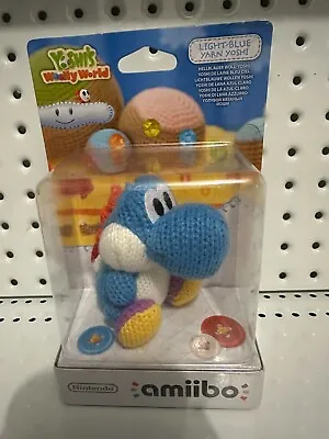 NINTENDO Amiibo  - LIGHT BLUE YARN YOSHI - WOOLLY WORLD - SWITCH Wii U 3DS - NEW • $75