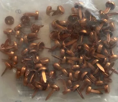 MINI COPPER  1/8” ROUND Metal Cap BRADS(100pc)Lost Art•Split-pin•Autumn•Fall• • $6.49