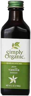 Simply Organic Pure Madagascar Vanilla Extract 4-Ounce Glass Jar Certified ... • $28.83
