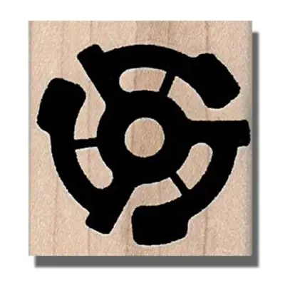 NEW Mounted Rubber Stamp 45 Record Adapter Music Vintage Vinyl Record Retro • $8.95